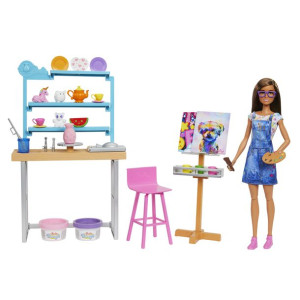 Barbie - Pracownia Artystyczna + Lalka - Hcm85
