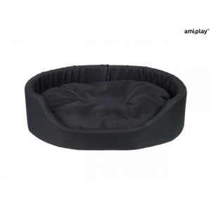 AmiPlay Legowisko Owalne Basic Czarne Rozmiar L