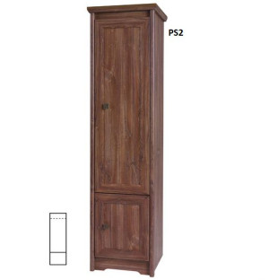 Szafa PARYS PS2 51cm do sypialni dąb stirling
