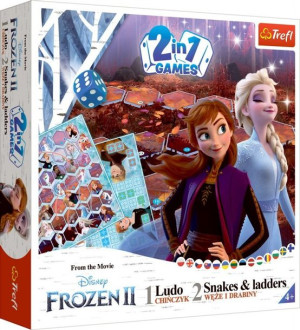 Trefl 02068 Gra 2w1 Chińczyk / Węże I Drabiny Frozen2