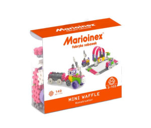 Klocki Konstrukcyjne Mini Wafle 140 Konstruktor Dziewczynka 02837 Marioinex