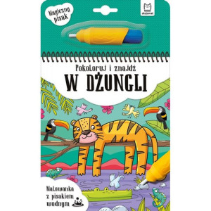 AKSJ 31741 pokoloruj i znajdź w dżungli