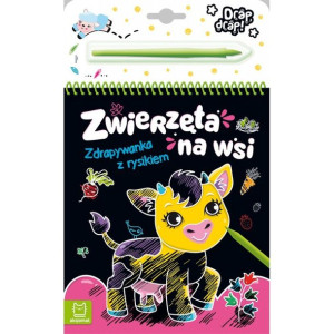 AKSJ 32663 zdrapywanka zwierzęta na wsi