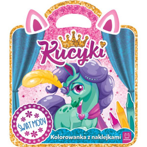 AKSJ 64040 kucyki. Kolorowanka z naklejkami. Świat mody.