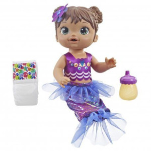 Hasbro E3691 Baby Alive Lalka Migocząca Syrenka Brunetka