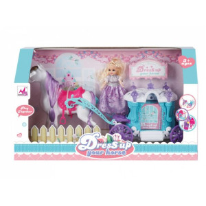 Kareta z lalką dress up 34559