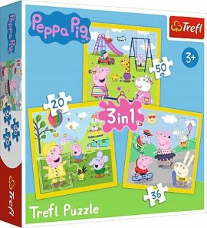 Puzzle Trefl 3w1 34849 Peppa