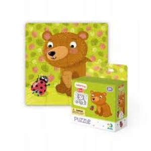 TM 300120 puzzle+kolorowanka misiek