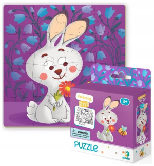 TM 300121 puzzle+kolorowanka zając