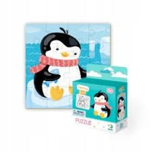 TM 300122 puzzle+kolorowanka pingwin