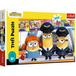 Puzzle Trefl 100 16390 Minionki na lotnisku