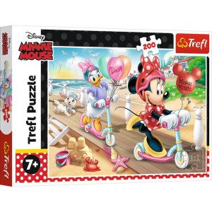 Puzzle Trefl 200 13262 Minnie na plaży