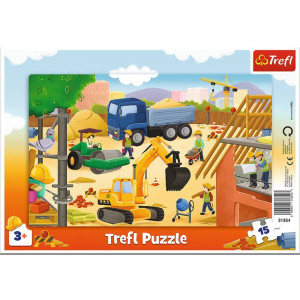 Puzzle Trefl 15 31354 ramka na budowie