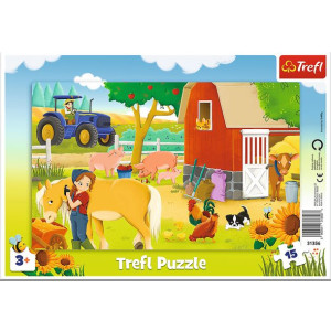Puzzle Trefl 15 31356 ramka na farmie