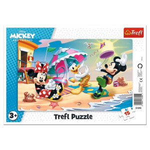 Puzzle Trefl 15 31390 ramka zabawy na plaży