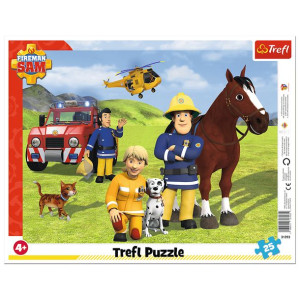 Puzzle Trefl 25 31393 ramka Strażak Sam zawsze na straży