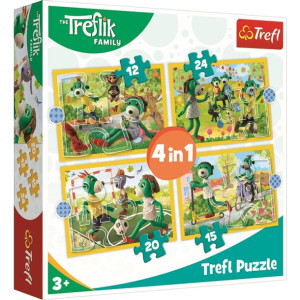 Puzzle Trefl 4w1 34358 wspólne zabawy Treflików