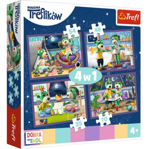 Puzzle Trefl 4w1 34370 wieczorne rytuały Treflików