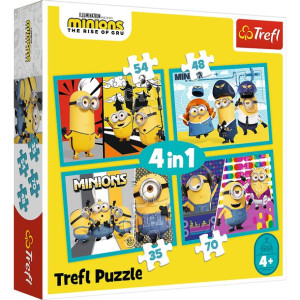 Puzzle Trefl 4w1 34339 wesoły świat Minionków