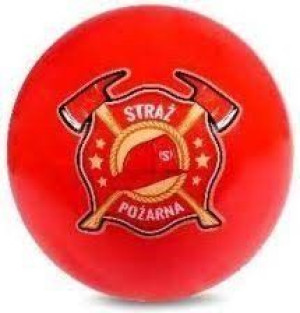 Piłka gumowa 23 cm straż pożarna 34319 Artyk