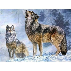 Diamentowa mozaika wilki 52605 Norimpex