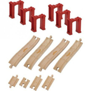 Tomy Lc56903 Drewniane Tory Ze Wspornicami