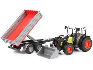 Bruder 02112 Traktor Claas Z Przyczepą I Ładowaczem
