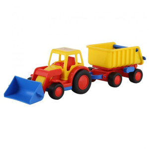 Polesie 9623 Traktor- Ładowarka Z Przyczepą Basics