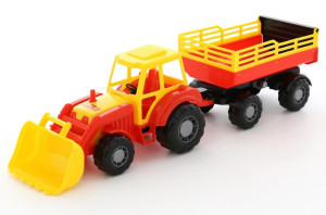 Polesie 35363 Traktor Z Przyczepą I Łyżką Altaj