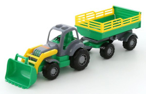 Polesie 44808 Traktor Osiłek Z Przyczepą I Łyżką