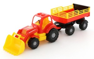Polesie 45034 Traktor Siłacz Z Przyczepą I Łyżką