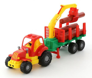 Polesie 44815 Osiłek Traktor Z Naczepą Do Przewozu Dłużycy