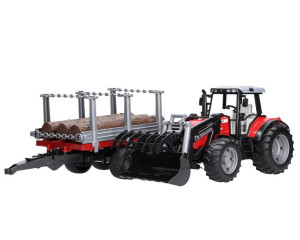 Bruder 02046 Massey Ferguson Z Przyczepą Do Wywozu Drzewa
