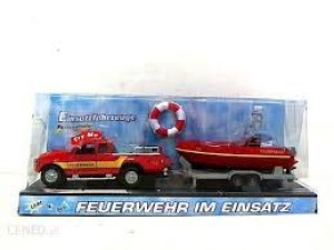 Samochód feuerwehr straż+motorówka 07145 hipo