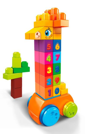 Fisher Price Gfg19 Mbl Żyrafka Z Klockami Licz I Jedź
