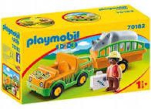 Playmobil 1-2-3 70182 Pojazd Do Transportu Nosorożca