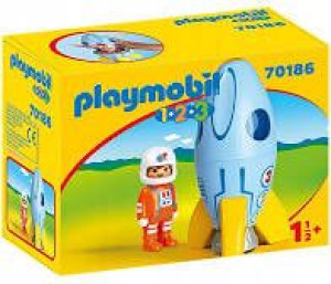 Playmobil 1-2-3 70186 Astronauta Z Rakietą
