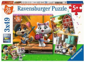 Ravensburger 050130 Puzzle 3x49 Koty