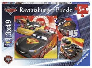Ravensburger 080014 Puzzle 3x49 Auta Przygoda Na Drodze