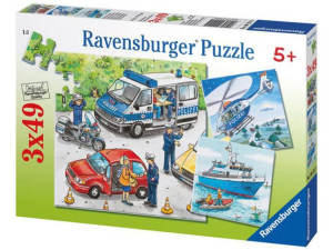 Ravensburger 092215 Puzzle 3x49 Policjanci W Akcji