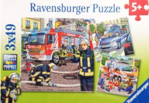 Ravensburger 093359 3x49 Służby W Potrzebie