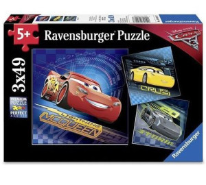 Ravensburger 080267 Puzzle 3x49 Cars 3