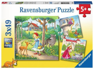 Ravensburger 080519 Puzzle 3x49 Bajki Braci Grimm