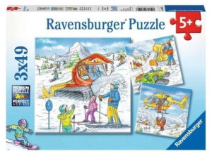 Ravensburger 080526 Puzzle 3x49 Śnieżna Przygoda