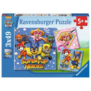Ravensburger 080366 Puzzle 3x49 Psi Patrol