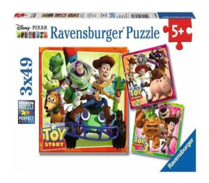 Ravensburger 080380 Puzzle 3x49 Toy Story Historia