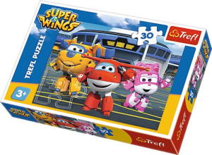 Puzzle Trefl 30 18226 Super Wings Przyjaciele Przed Hangarem