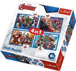 Puzzle Trefl 4 W 1 34310 Nieustraszeni Avengersi