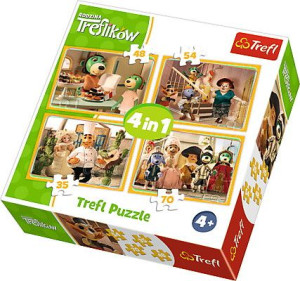 Puzzle Trefl 4 W 1 34318 Rodzina Treflików Przygotowania Do Balu