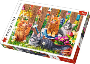 Puzzle Trefl 500 37326 Kotki W Ogrodzie